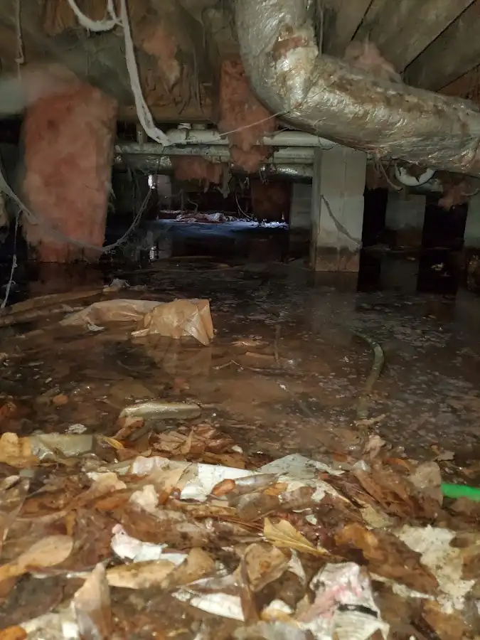 Crawl space flood assessment for Commercial Water Damage Restoration in Kinross