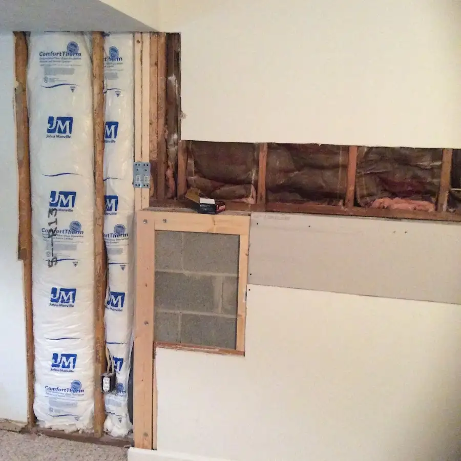 Wall insulation replacement during Contents Cleaning & Restoration in Kinross